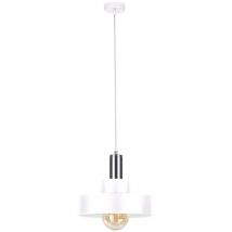896 Plafoniera a sospensione Giza Dome bianca, argento, 30 cm, 1x E27 - Keter Lighting
