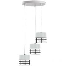 992 Lampada da soffitto a sospensione Ohio Cluster bianca, nera, 32 cm, 3x E27 - Keter Lighting