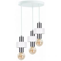 994 Unica Cluster Pendel-Deckenleuchte Weiß, Silber, 35cm, 3x E27 - Keter Lighting