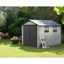 Keter - Oakland 7511 Composite Garden 7ft x 11ft Shed Outdoor Storage Grey Resin