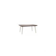 Table à rallonges Harmony Blanc - Cappuccino 160x100 cm