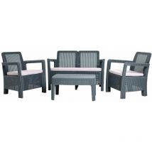 Keter Tarifa 4 Seat Outdoor Lounge Set - Grey