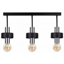 Keter Lighting - Keter Unica Ceiling Spotlight Bar Black, Silver, 60cm, 3x E27