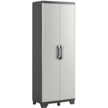 Keter - Lagerschrank mit Regalböden Gear Schwarz und Grau 182 cm