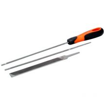 Bahco - ERGO-Kettensägefeilensatz mit Zweikomponenten-Griff, 5,5 x 200 mm