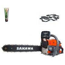 Sakawa - Kettensäge 58cc 18' + Öl 2 Zeiten 125ml + Kette
