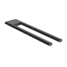 Keuco - Edition 400 - Porte-serviettes double, longueur 340 mm, chrome noir 11519130000