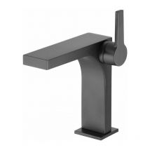 Mezclador monomando de lavabo edition 11 150 con vaciador automático 1 1/4 pulgada cromo negro cepillado Keuco