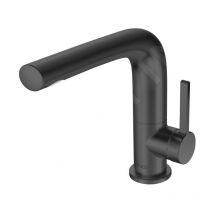 Keuco - Edition 400 - Robinet de lavabo avec bec pivotant et bonde, chrome noir 51505130000