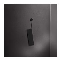 Edition 400 raclette de douche 04959370000 noir (ral 9011), avec support mural - Keuco
