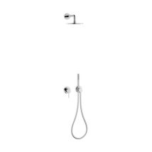 Ixmo - Set de douche avec mitigeur encastré, diamètre 25 cm, chrome 59603010001 - Keuco