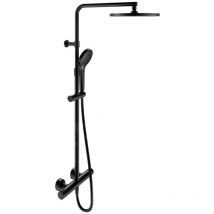Keuco - Plan blue - Set de douche avec thermostat, diamètre 25 mm, 3 jet, noir mat 53926372321
