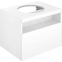 Keuco Stageline - Meuble sous lavabo, 650x550x490 mm, avec découpe pour lavabo, blanc 32853300000