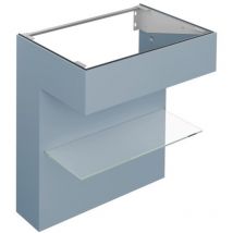 Keuco Waschtischunterbau mit Ablage – 800 x 870 x 490 mm – 3000 Kelvin LED Beleuchtung – Wandmontage – Geruchsverschluss G 1 1/4 x 32