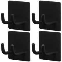 Keyouny - Clé -Noir,Crochets adhésifs, support de rasoir en acier inoxydable pour crochets de douche, crochets muraux robustes pour peignoir,