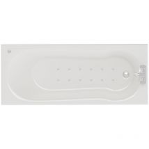 Wholesale Domestic - Keyhole 1700mm x 700mm 12 Jet Chrome Easifit Single Ended Spa Shower Bath - White