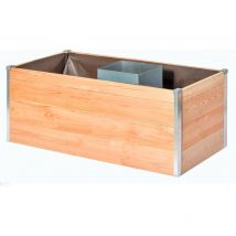 Mon Petit Potager - Keyhole Garden Terrasse - Carré Potager - Bois - 115cm x 61cm x 48cm