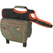 Flamingo - k&f multifunction alforja para perros tamaño l, verde/naranja l: 32 cm an: 27 cm