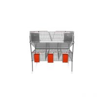 Kfig fЩr Wirtschaftsmodell Kaninchen-10 mit Caset. 3 Mutterschaft und 2 Mastabteilungen.