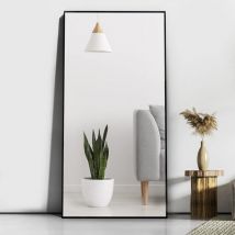 CASSILANDO 165 x 60 cm Full-length mirror, floor mirror, aluminium alloy frame free-standing mirror, wall-mounted mirror for bedroom, dressing room