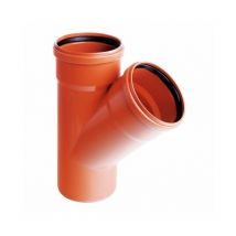 Kg Abzweig 110x110 / 45 Grad Kunststoff Abwasserrohr Abflussrohr Kanalrohr