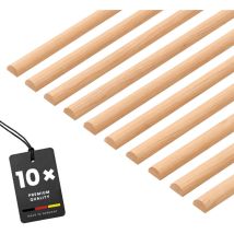 Kgm 10x Halbrundstab Kiefer 13×28×900 Mm – Massivholz Roh