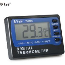 Vici Mini-Digital-LCD-Thermometer, Temperaturmesser, Celsius-Fahrenheit-Grad-Eingang, Kühlschrank-Gefrierschrank-Thermometer mit Sonde, Max.