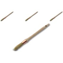 Kibros 371d1530cx3 Set Di 3 Pennello Per Pollice Spazzola Rotonda In Seta Bianca Ø 15 Mm Pittura Ristrutturazione Persiana Battiscopa Angolare