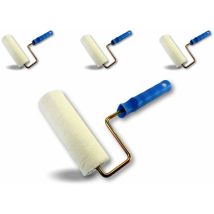 R422180cx3 Set Di 3 Vernici Laccate Vellutate Ø 80 Mm Larghezza Rotolo 180 Mm Pavimenti Parete Soffitti Grandi Superfici - Kibros