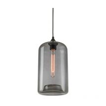 Larissa Lighting - Kicevo Dome Plafonnier 1 Lumière Verre Gris