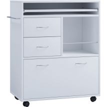 Kicha module de cuisine sur roulettes blanc.