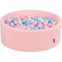 90X30cm/300 Palline ∅ 7CM Piscina Di Palline Colorate Per Bambini Tondo Fabbricato In eu, Rosa: Azzurro/Rosa C/Perla - rosa: azzurro/rosa c/perla