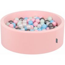 90X30cm/300 Palline ∅ 7CM Piscina Di Palline Colorate Per Bambini Tondo Fabbricato In eu, Rosa: Perla-Rosa Ch-Azzurro-Menta-Azzurro - rosa: