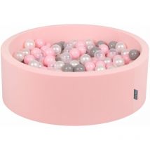 90X30cm/300 Palline ∅ 7CM Piscina Di Palline Colorate Per Bambini Tondo Fabbricato In eu, Rosa:Perla/Grigio/Trasparente/Rosa Ch