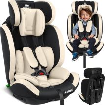KIDIZ Asiento de Coche para Niños Asiento de Coche para Niños Grupo 1+2+3 9-36 kg arnés de Seguridad de 5 Puntos Asiento de Coche para Niños