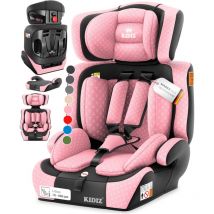 Autokindersitz Kindersitz Kinderautositz Autositz Sitzschale 9 kg - 36 kg 1-12 Jahre Gruppe 1/2/3 universal zugelassen nach ece R129/03 Rosa - Kidiz