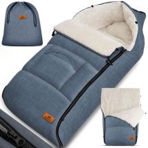 KIDIZ Chancelière pour bébé Chancelière d'hiver pour siège bébé avec fermeture à glissière Couverture bébé pour poussette lavable avec fermeture de