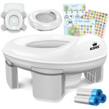 Kidiz - Orinal para niños Asiento de inodoro Orinal educativo cómodo de material pp con bolsa de basura Ideal para viajar y sistema de recompensas