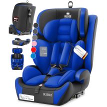 Premium Seggiolino Auto Gruppo 1+2+3, 9-36 Kg Cintura Di Sicurezza A 5 Punti Poggiatesta Regolabile Blu - Kidiz