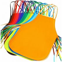 Kids Artists Smocks and Aprons,12 Pieces Children Artists Aprons Waterproof Fabric Aprons Painting Drawing for 2-8 Years Old Kids Crafts & Art