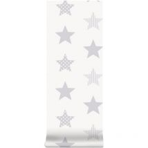 Tapete Kids @ Home Superstar Silber und Weiß Noordwand
