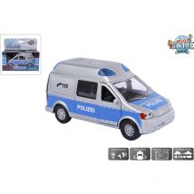 Polizeiauto Die Cast mit Licht & Sound, Rückzugmotor, Polizeibus - Kids Globe