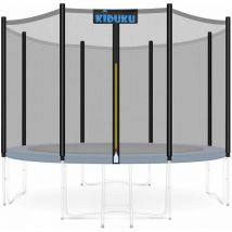 Trampolin Ersatznetz ø 427 cm - 12 Stangen Sicherheitsnetz Trampolinersatznetz - Kiduku