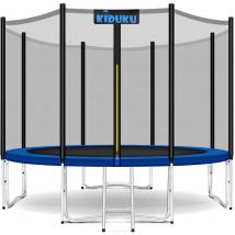 Trampoline ø 366 cm Kit Complet avec Filet de sécurité, échelle, Housse de Bord, ancrage au Sol et Accessoires Trampoline de Jardin pour Enfants