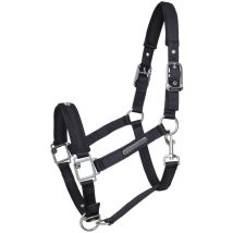 Kieffer Nylonhalfter Unterlegt - Stallhalfter Satin Shine, Schwarz - Warmblut