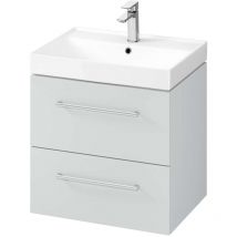 Arkas i - Meuble avec lavabo, 60x57x44 cm, 2 tiroirs, gris 50011S62 - Kielle