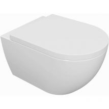 Oudee - wc sospeso con copriwater SoftClose, Rimless, bianco 30102000 - Kielle