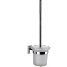 Harmonia - Brosse Wc Murale Avec Support, Verre Mat/chrome 40523000 - Kielle