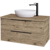 Idolio - Meuble comprenant un plateau pour vasque 100x54x50 cm, avec découpe, hercule 50024103 - Kielle