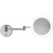 kielle Idolio - Specchio cosmetico a parete con illuminazione LED, cromo 50324023